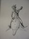 Il disegno per il progetto di una delle statue
