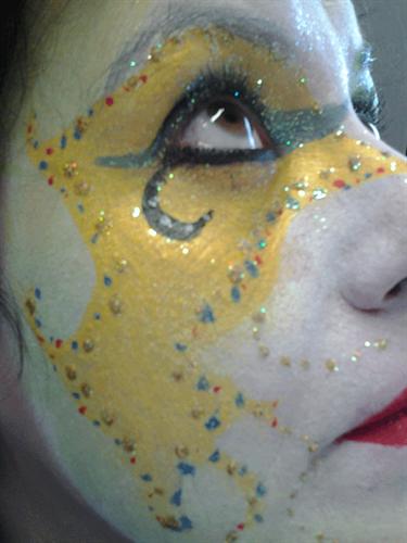 trucco donna lato destro volto